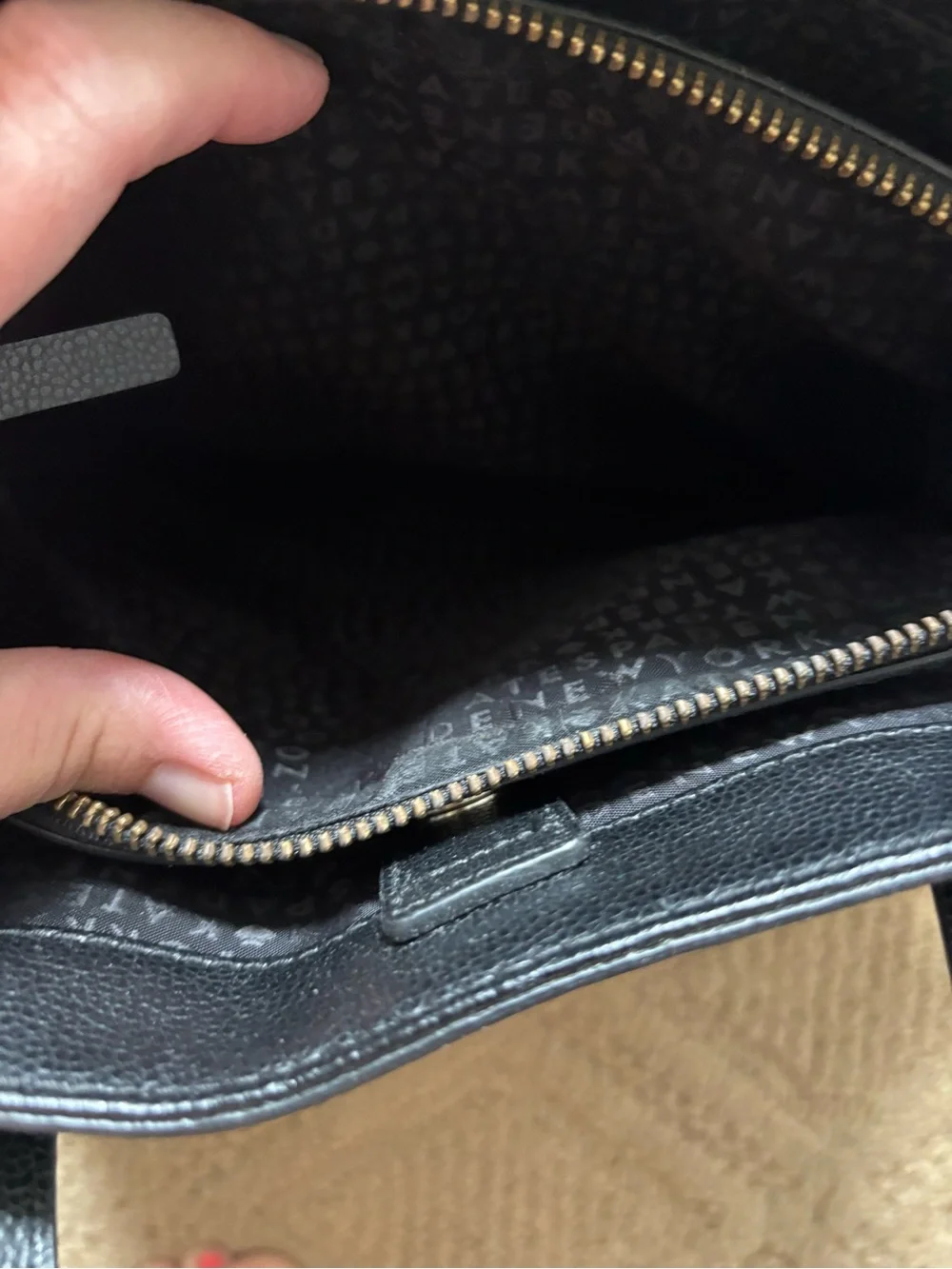 kate spade structured pebbled